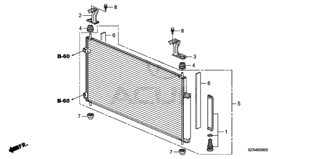 2011 Acura ZDX Gasket Diagram for 80115SZNA01