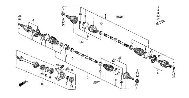 1997 Acura CL Set-Ring (28X2.0) Diagram for 44319SM1300