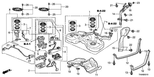 2013 Acura TL  Retainer (White) Diagram for 17711SHJA00