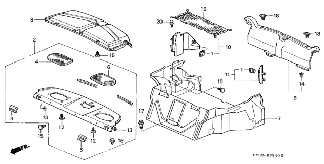 1999 Acura CL  Cover, Jack (Star Black) Diagram for 84690SY8A00ZA