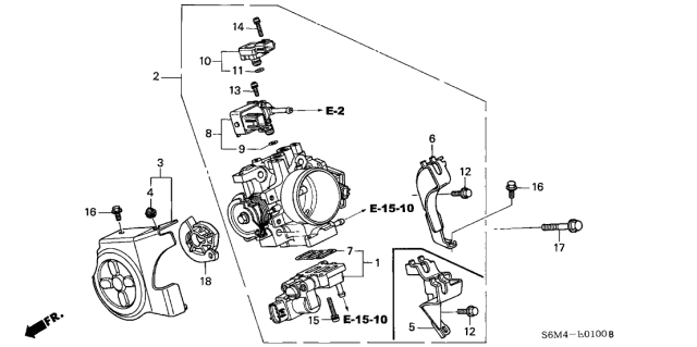 2004 Acura RSX O-Ring Diagram for 36221PNC005