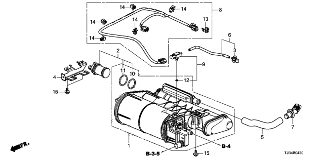 2020 Acura RDX  TUBE, PRESS SENSOR Diagram for 17382TJBA00