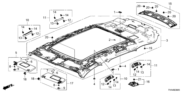 2022 Acura MDX Cap B (Platinum Gray) Diagram for 83245TTAJ01ZD