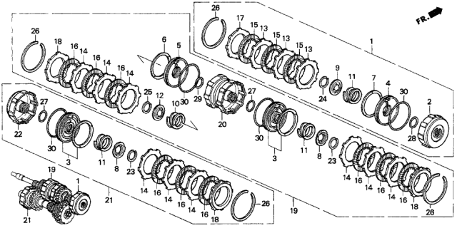 1994 Acura Integra  Plate, Clutch (116MM) Diagram for 22543P56N00
