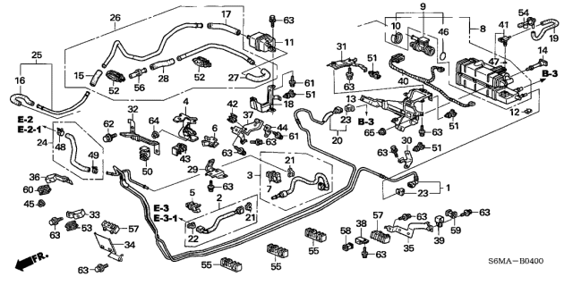2006 Acura RSX  Retainer (White) (Sanoh) Diagram for 17711S84004