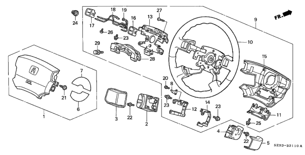 1997 Acura RL  Screw-Washer (4X10) Diagram for 938930401007
