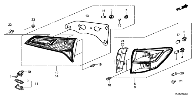 2014 Acura RDX Socket (T20 W) Diagram for 33302S5AA01