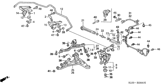 1998 Acura NSX  Bolt, Flange (10X3) Diagram for 90209SL0000