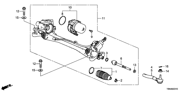 2017 Acura NSX  Spacer Diagram for 53537T6NA01