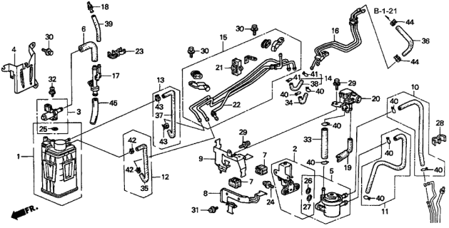1997 Acura TL Joint, Drain Tube Diagram for 17745SZ3A31