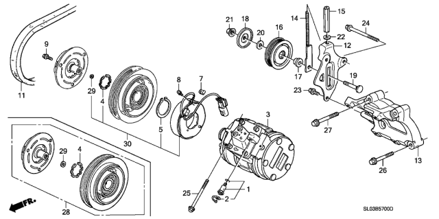 1991 Acura NSX Stator Set Diagram for 38924PR7A01