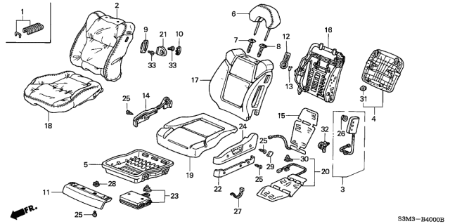 2001 Acura CL Knob, Lumbar Support (Mild Beige) (Ts Tech) Diagram for 81321S80A81ZB