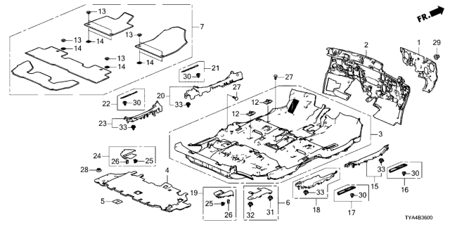 2022 Acura MDX Cap (Deep Black) Diagram for 83305TYAA11ZA