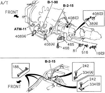 1996 Acura SLX  Clip, Harness Diagram for 8970408120