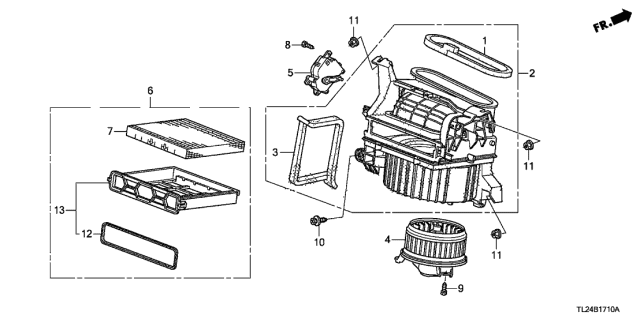 2011 Acura TSX  Seal, Filter Diagram for 80297SEPH01