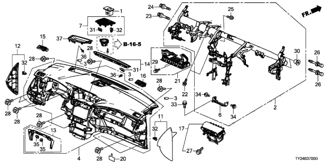 2014 Acura RLX  Bolt, Flange (6X25) Diagram for 90108SJD000
