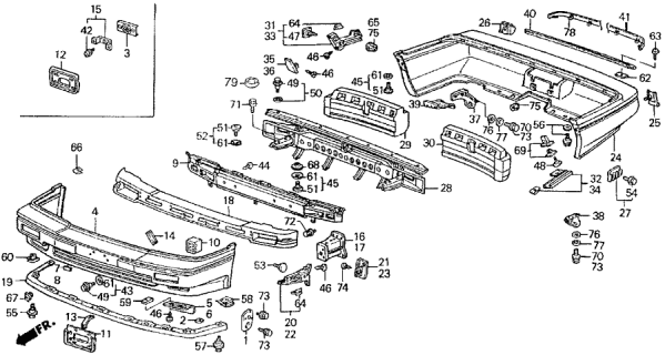 1988 Acura Legend  Plug, Splash Diagram for 90621SB0003