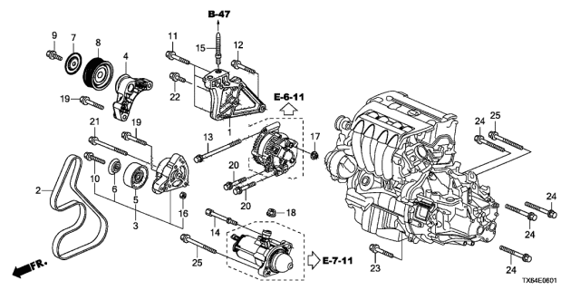 2014 Acura ILX  Bolt, Special (8X105) Diagram for 90025PNA000