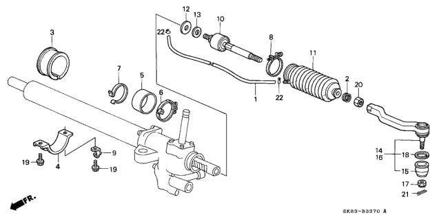 1992 Acura Integra  Band, Transfer Tube Diagram for 53447SH3950