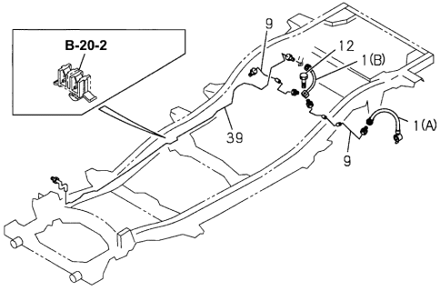 1996 Acura SLX  Pipe, Oil Diagram for 8971222760
