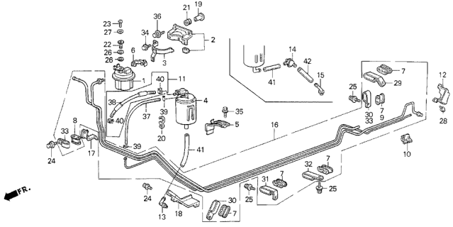 1990 Acura Legend Joint, Canister Drain Tube Diagram for 17742SD4Z01