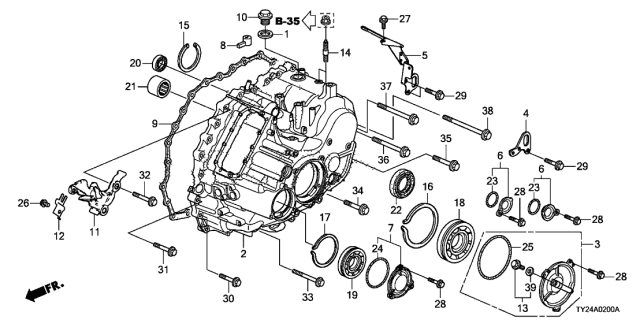 2015 Acura RLX  Bolt, Flange (8X65) Diagram for 957010806508