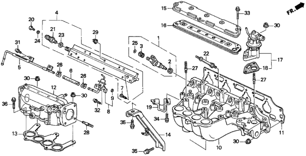 1997 Acura CL  Bolt, Fuel Pressure Check Diagram for 90020P0AA01