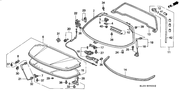 1991 Acura NSX  Bolt-Washer (6X16) Diagram for 90182SB6000