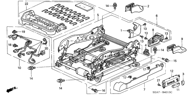 2004 Acura TSX  Cover, Track (Upper) Diagram for 81272SDBL71