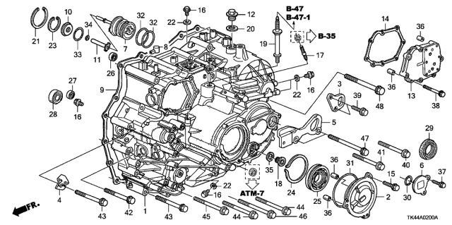 2009 Acura TL  Cap, Breather Diagram for 21396P20000