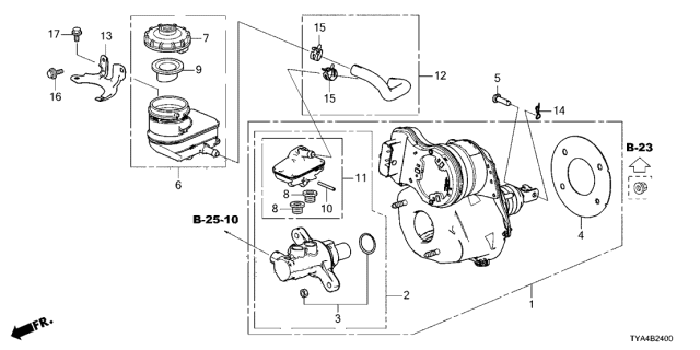 2022 Acura MDX  RESERVOIR ASSY., OIL Diagram for 46660TVAA02