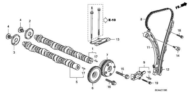 2008 Acura TSX  Bolt, Flange (10X32) Diagram for 90042PNA003