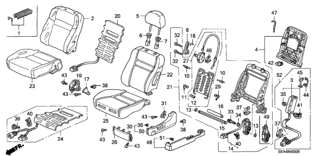 2005 Acura TSX  Clip, Garnish Diagram for 90661SDBA71