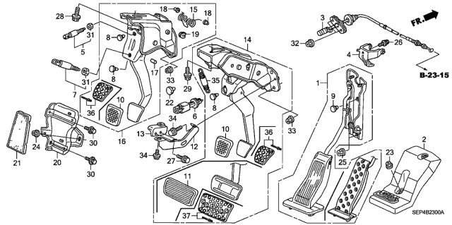 2007 Acura TL  Stay, Throttle Wire Diagram for 17930SEPA00
