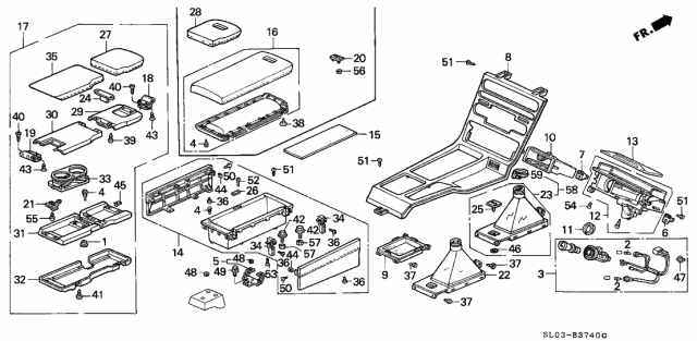 1999 Acura NSX  Nut, Hex. (4MM) Diagram for 94002040700S