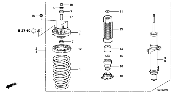 2011 Acura TSX Sleeve, Front Dust Cover Diagram for 51688SDAA01