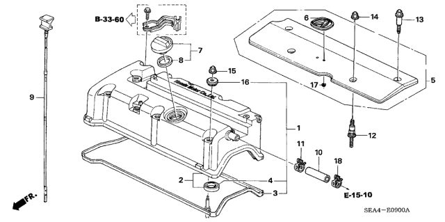2006 Acura TSX  Tube, Breather Diagram for 17153RAAA02