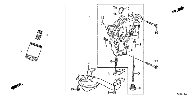2013 Acura ILX Hybrid  Gasket, Oil Strainer Diagram for 15221PZ1000