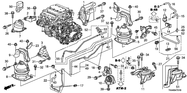 2011 Acura TL Clamp, Tube (7.5X8.5) Diagram for 50915SJAA01