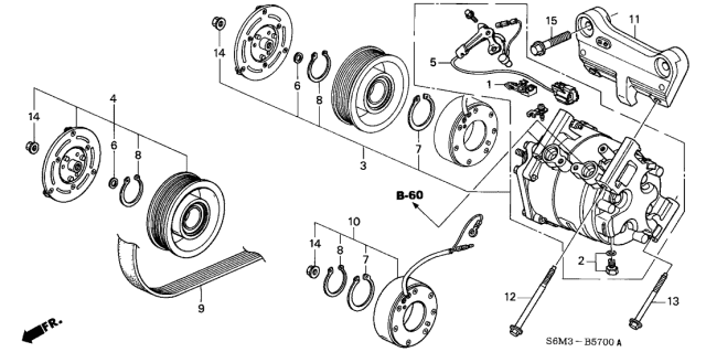 2005 Acura RSX Bolt, Flange (8X80) Diagram for 90023PNA000