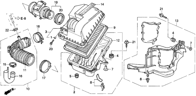 1996 Acura TL  Label, Air Cleaner Diagram for 17273P1RA00