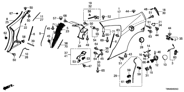2019 Acura NSX  Bolt, Bumper Diagram for 90144SEA000