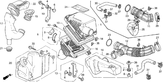 1995 Acura Legend  Bolt, Condenser Diagram for 90133SD2000