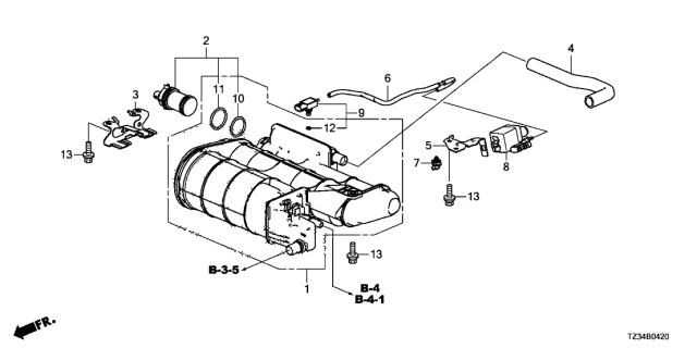 2018 Acura TLX Canister Set Diagram for 17011T2AA01