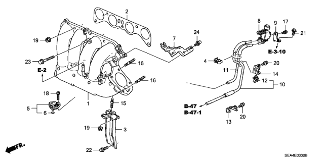 2006 Acura TSX  Stay, Electronic Control Mountsolenoid Valve Diagram for 50932SDAA01