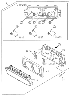 1998 Acura SLX  Bulb Diagram for 8971820310