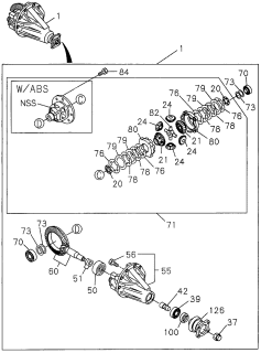 1996 Acura SLX  Shim, Final Drive Pinion (T=1.94) Diagram for 8944353560