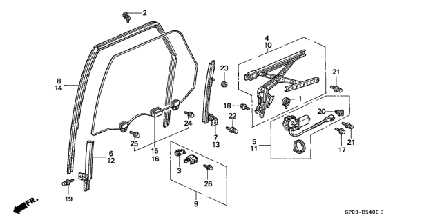 1991 Acura Legend  Bolt-Washer (6X16) (Dacro Black) Diagram for 90145SP0000