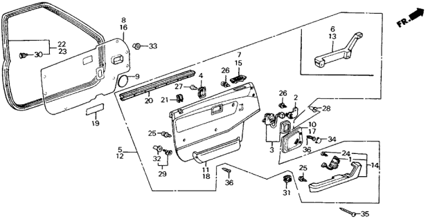 1986 Acura Integra Grommet, Screw (6MM) Diagram for 90665SB3003