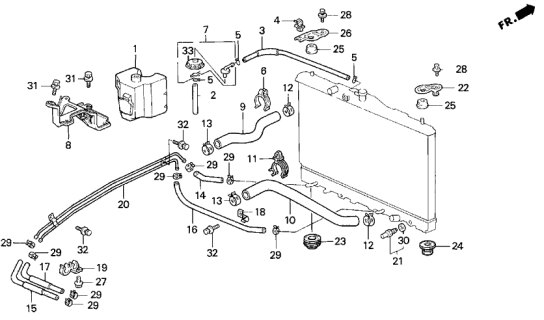 1994 Acura Legend Clamp, Water Hose (Lower) Diagram for 19503PY3003